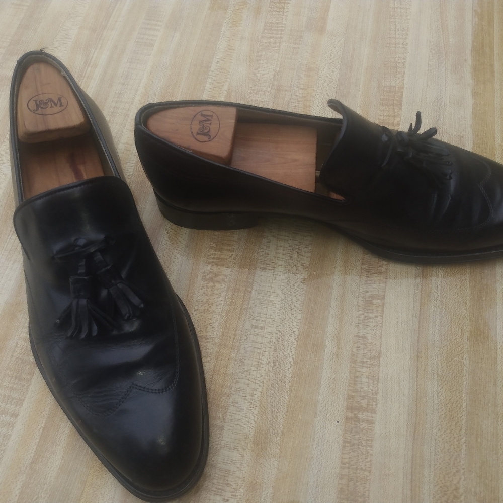 Mario Fagni Men Black Tassel Dress Slipon Loafer 41/8.5